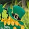 Glitzhome® 24" St. Patrick's Metal Shamrocks Wagon Yard Stake